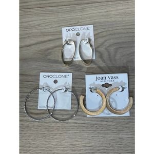 NEW 14KT & Silver Plated Earring Bundle